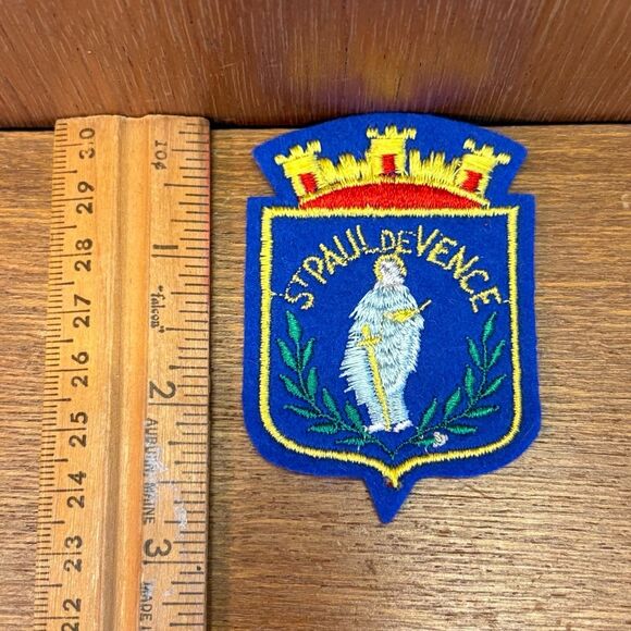 5 Vintage French City Crest Patches, Ski Resort 1970s Tourist Souvenir France - Picture 6 of 9